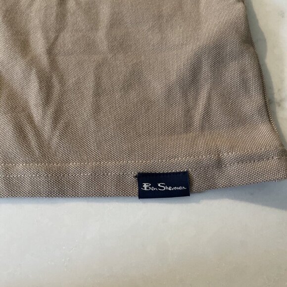 Ben Sherman Men's T-Shirt Small Sand White Crew Neck Short Sleeve New Striped - Picture 3 of 5